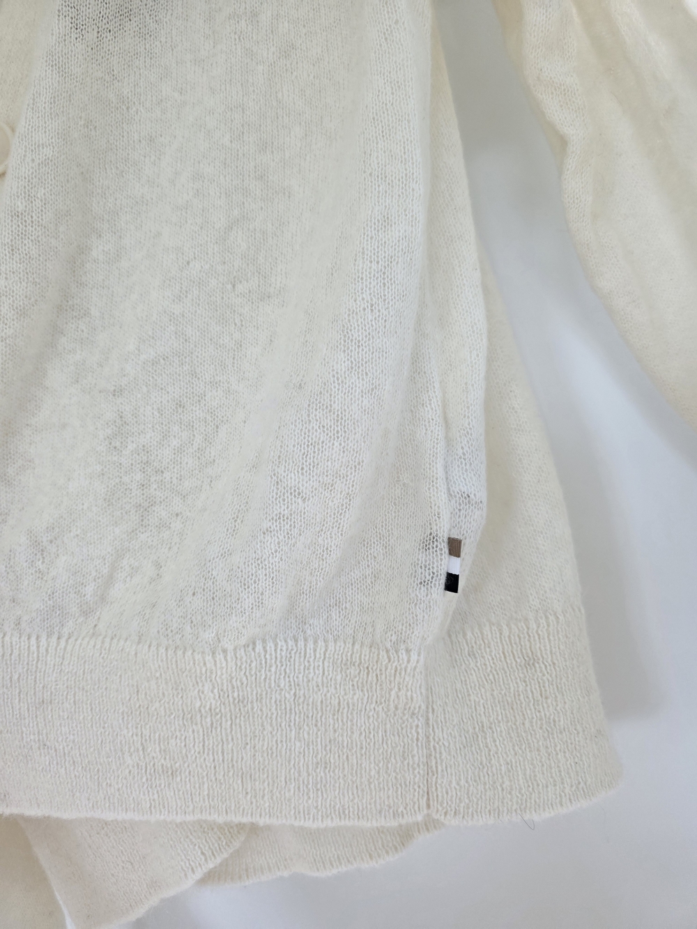 HUGO BOSS Foleda Mohair Cardigan Cream Small NWT - Picture 4 of 14